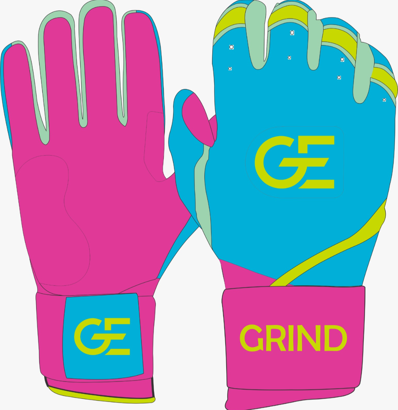 GE Premium Leather Batting Glove