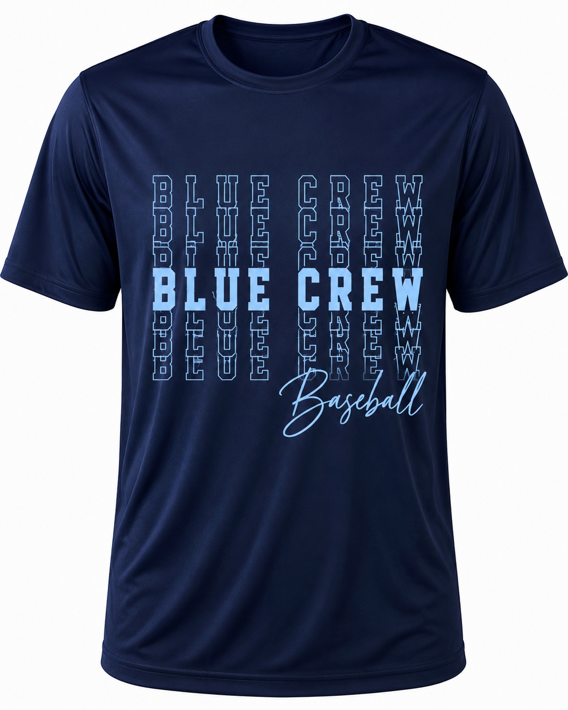 Blue Crew Script DriFit Top